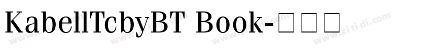 KabellTcbyBT Book字体转换